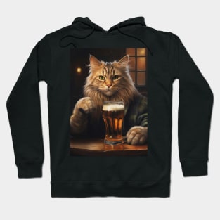 Funny Cat Beer Hoodie